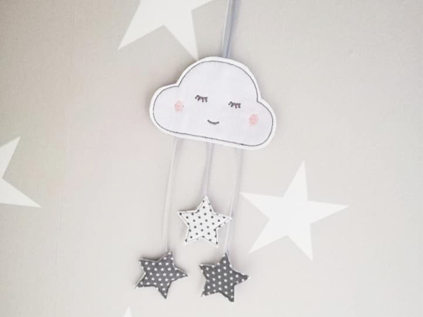 Anhänger Wolke - ITH-Stickdatei